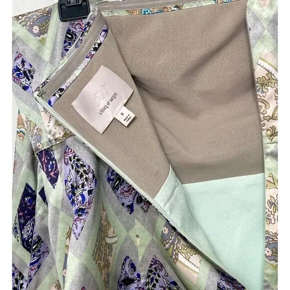 New CINQ À SEPT Luisa Silk Strapless Mini Dress in Green size 8